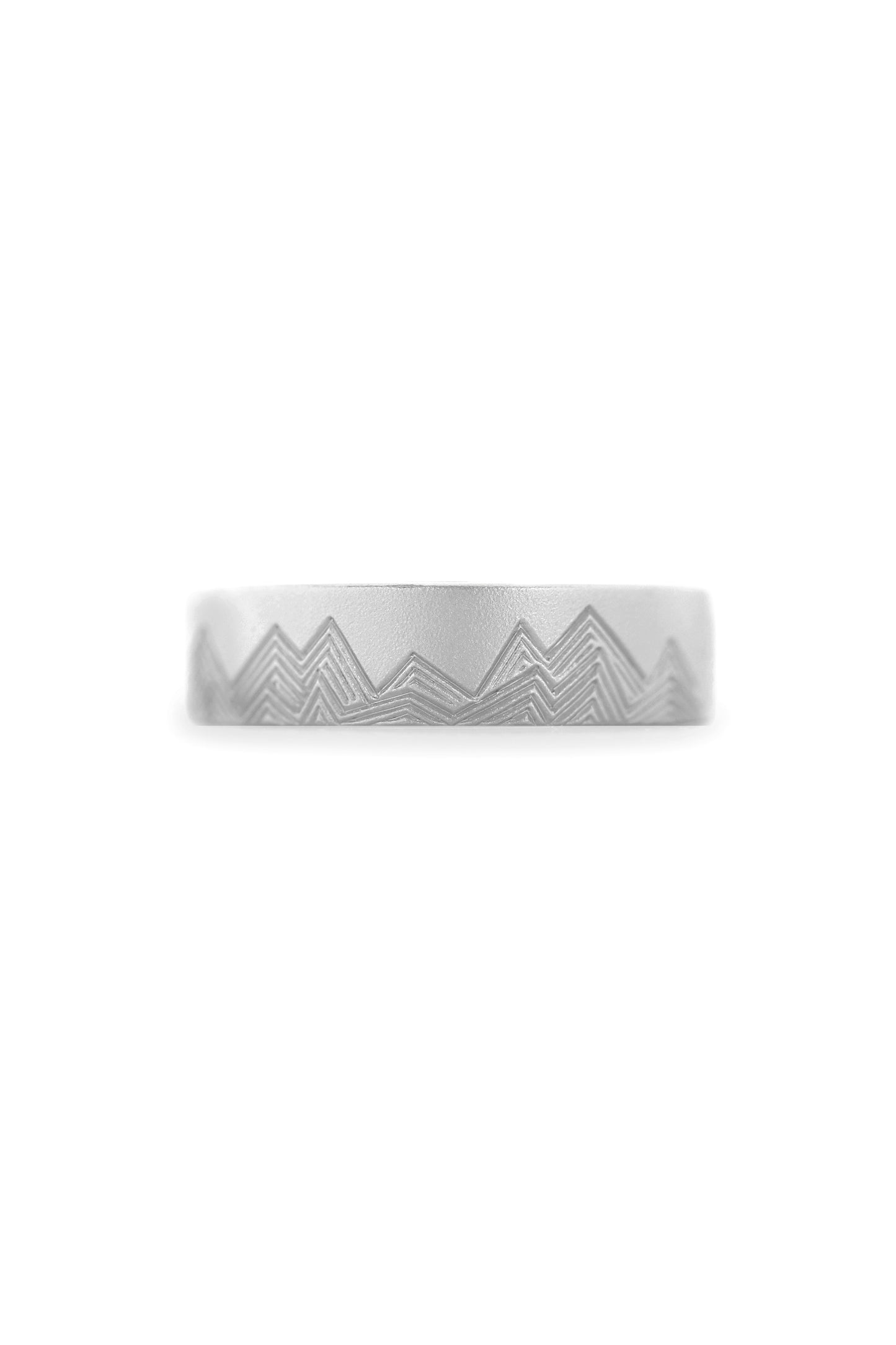 Elevation Mountains Engraved Band