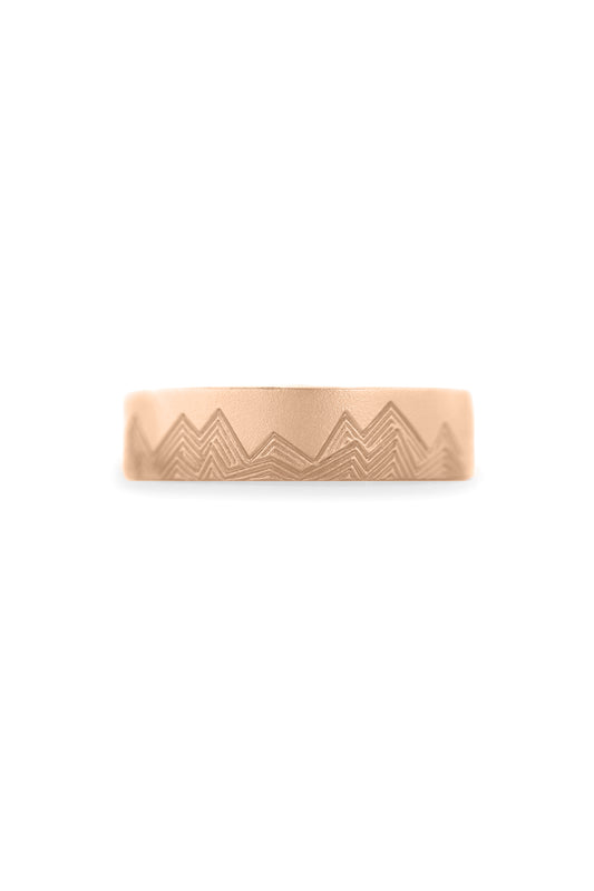 Elevation Mountains Engraved Band